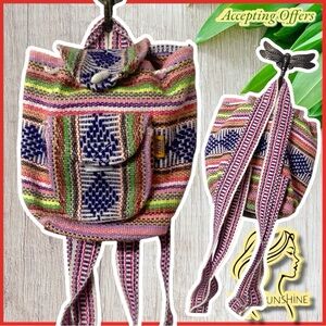 Artesian Mr. Pinzon - mini backpack knitted or crochet - very unique & rare